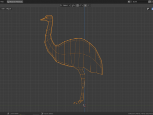 cartoon emu 3D 모델