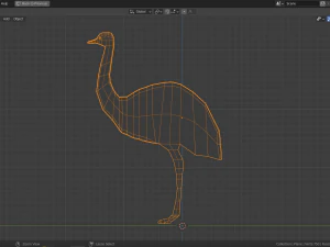 cartoon emu 3D Model