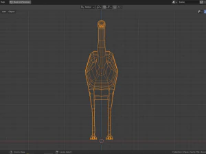 cartoon emu 3D Model