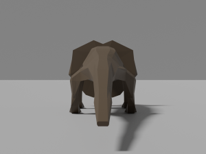 cartoon frill-necked lizard 3D Model