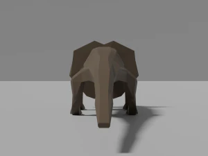 cartoon frill-necked lizard 3D Model