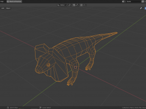 cartoon frill-necked lizard 3D Model