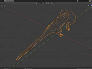 cartoon frill-necked lizard 3D Model
