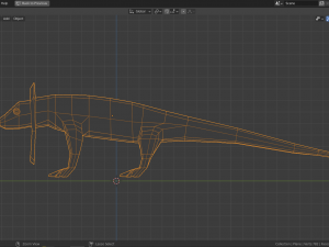 cartoon frill-necked lizard 3D Model