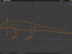 cartoon frill-necked lizard 3D Model
