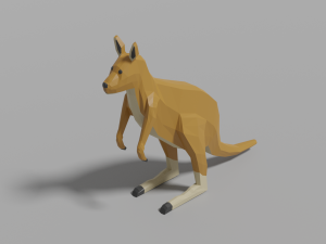 cartoon kangaroo 3D Model