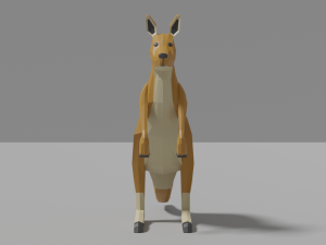 cartoon kangaroo 3D 模型