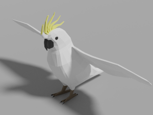 cartoon cockatoo 3D मॉडल