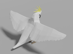 cartoon cockatoo 3D 模型