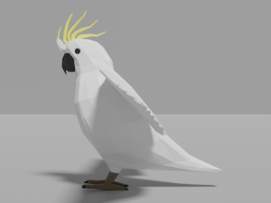 cartoon cockatoo 3D 模型
