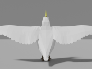 cartoon cockatoo 3D 模型