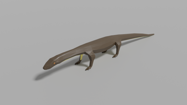 cartoon monitor lizard 3D 모델 .c4d .max .obj .3ds .fbx .stl .blend 