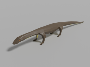 cartoon monitor lizard 3D 모델