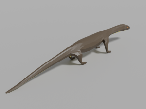 cartoon monitor lizard 3D 모델
