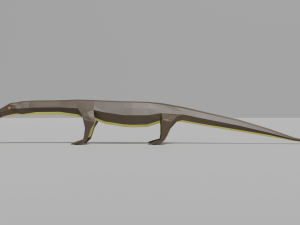 cartoon monitor lizard 3D 모델