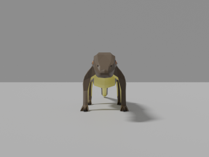 cartoon monitor lizard 3D 모델