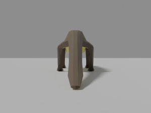 cartoon monitor lizard 3D 모델