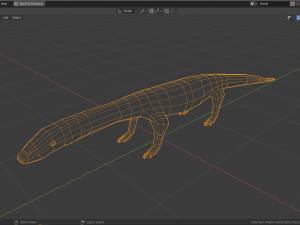 cartoon monitor lizard 3D 모델