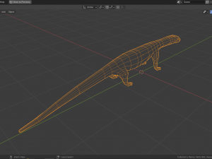 cartoon monitor lizard 3D 모델