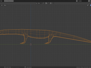 cartoon monitor lizard 3D 모델