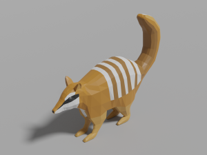 cartoon numbat 3D Model