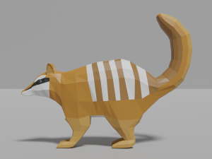 cartoon numbat Modello 3D