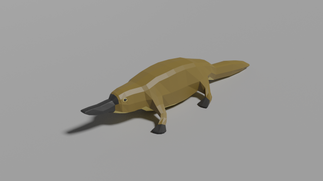 cartoon platypus Model 3D .c4d .max .obj .3ds .fbx .stl .blend 