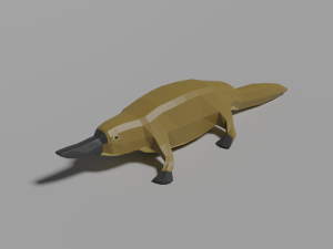 low-poly capybara 3D Model in Rodent 3DExport