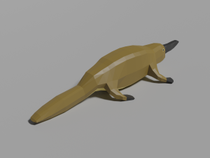 cartoon platypus Model 3D