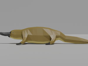 cartoon platypus Model 3D