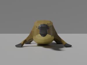 cartoon platypus Model 3D