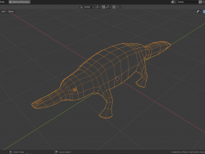 cartoon platypus Model 3D