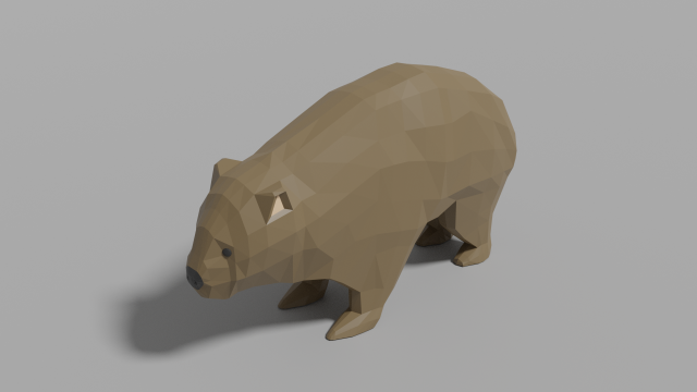 cartoon wombat 3D Model .c4d .max .obj .3ds .fbx .stl .blend 