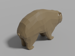 cartoon wombat 3D Model