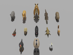 australian animals pack 3D Model