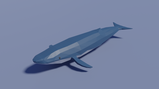cartoon blue whale Modelo 3D .c4d .max .obj .3ds .fbx .stl .blend 