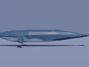 cartoon blue whale Modelo 3D
