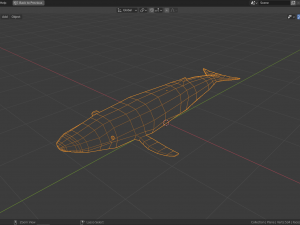 cartoon blue whale Modelo 3D