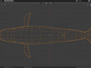 cartoon blue whale 3D Model