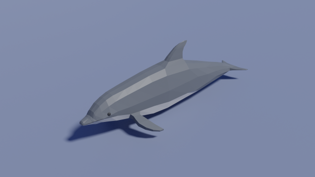 cartoon dolphin 3D Model .c4d .max .obj .3ds .fbx .stl .blend 