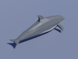 cartoon dolphin 3D Model