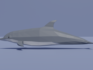 cartoon dolphin 3D Model