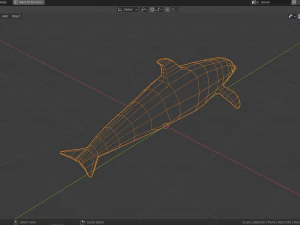 cartoon dolphin 3D Model