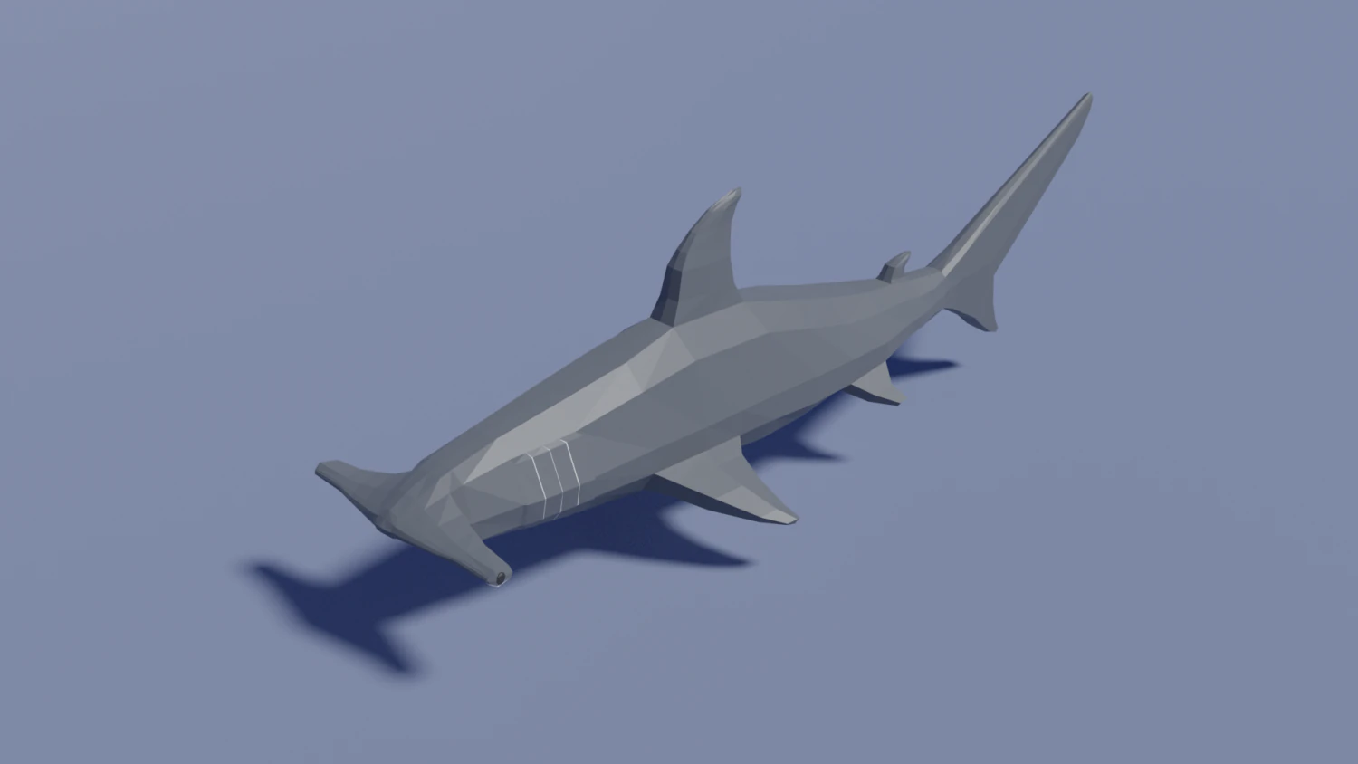 cartoon hammerhead shark 3D Model .c4d .max .obj .3ds .fbx .stl .blend 