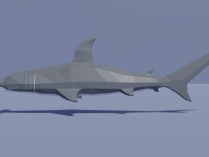 cartoon hammerhead shark 3D Модель