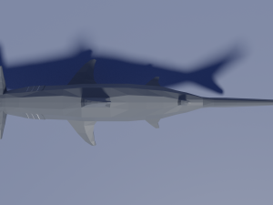 cartoon hammerhead shark 3D Модель