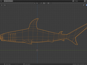 cartoon hammerhead shark 3D Модель