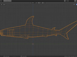 cartoon hammerhead shark 3D Model