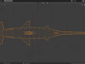 cartoon hammerhead shark 3D Model