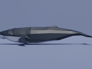 cartoon humpback whale 3D मॉडल